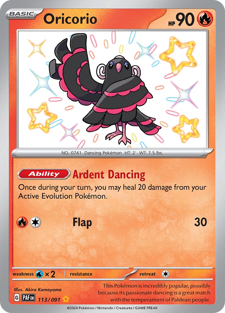 Oricorio (113/091) [Scarlet & Violet: Paldean Fates] | Good Games North