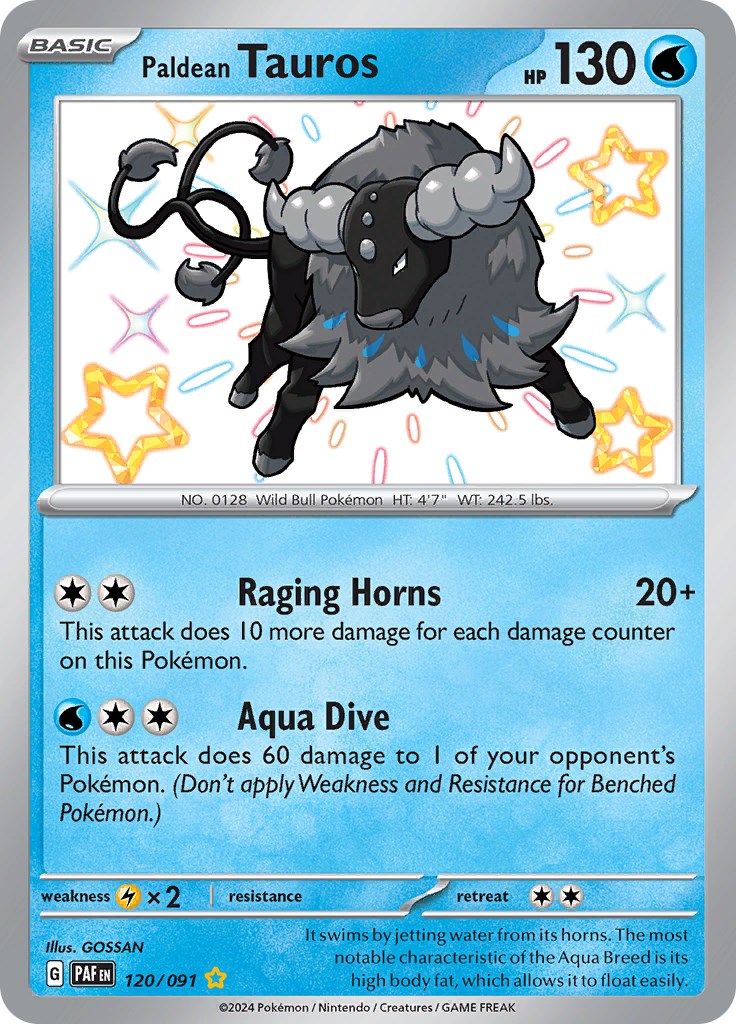 Paldean Tauros (120/091) [Scarlet & Violet: Paldean Fates] | Good Games North