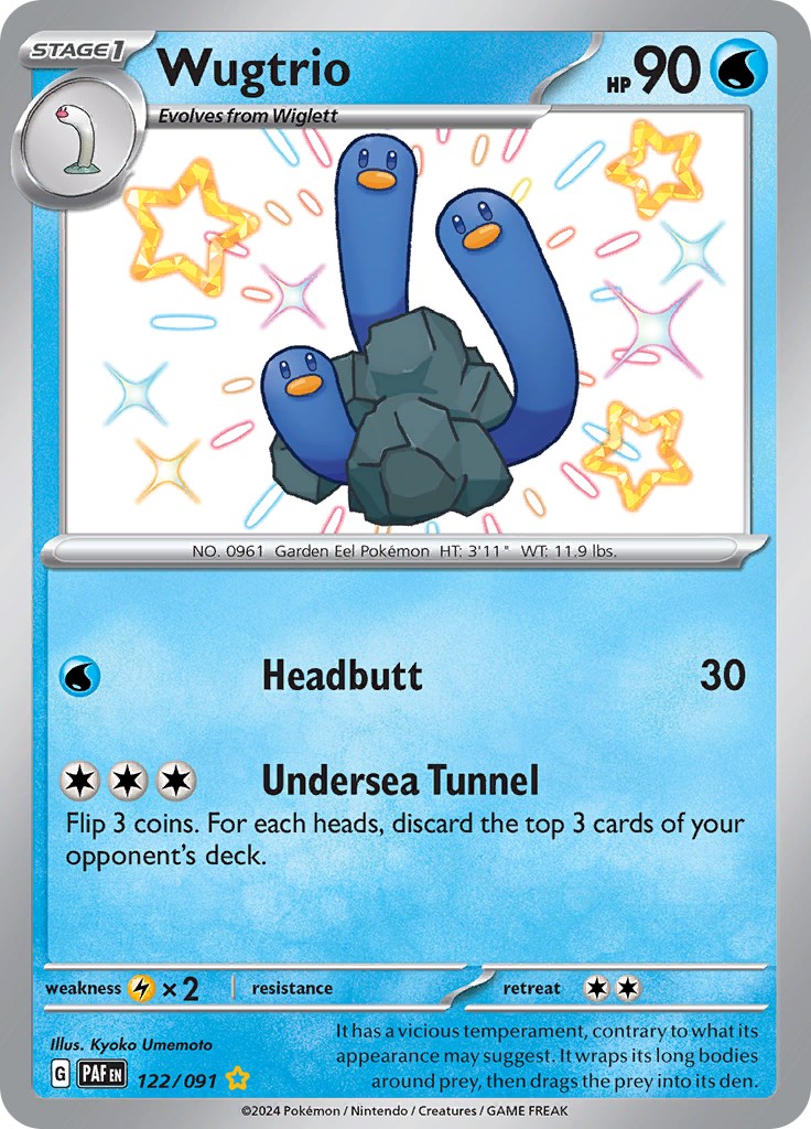 Wugtrio (122/091) [Scarlet & Violet: Paldean Fates] | Good Games North