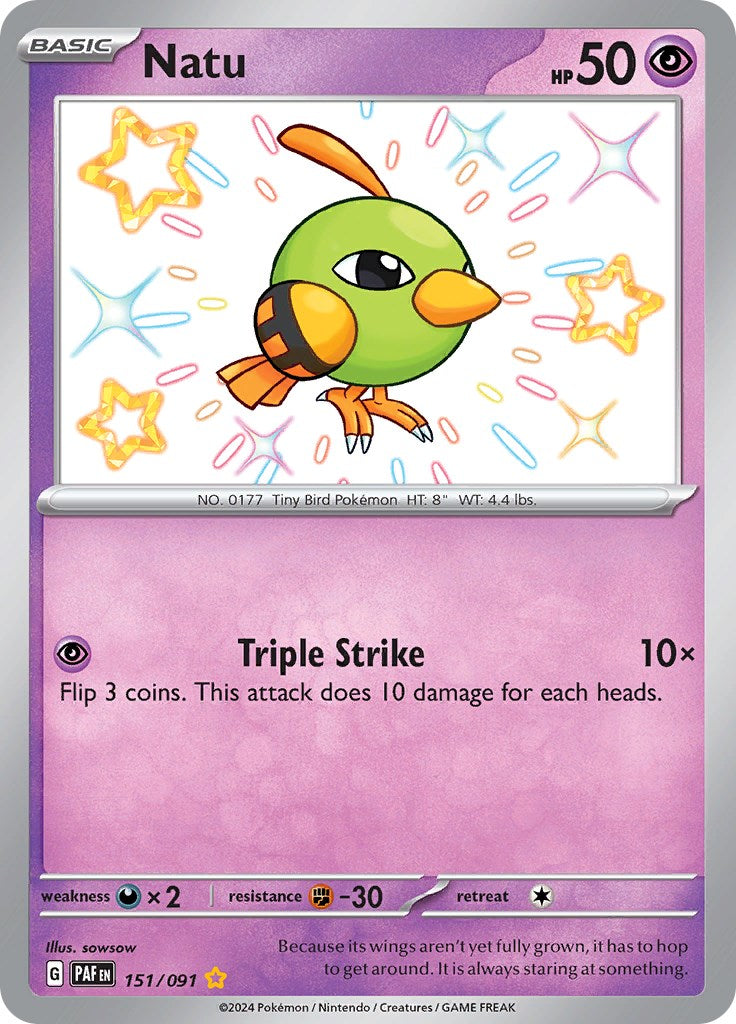 Natu (151/091) [Scarlet & Violet: Paldean Fates] | Good Games North