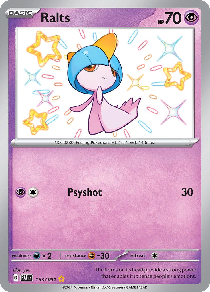 Ralts (153/091) [Scarlet & Violet: Paldean Fates] | Good Games North