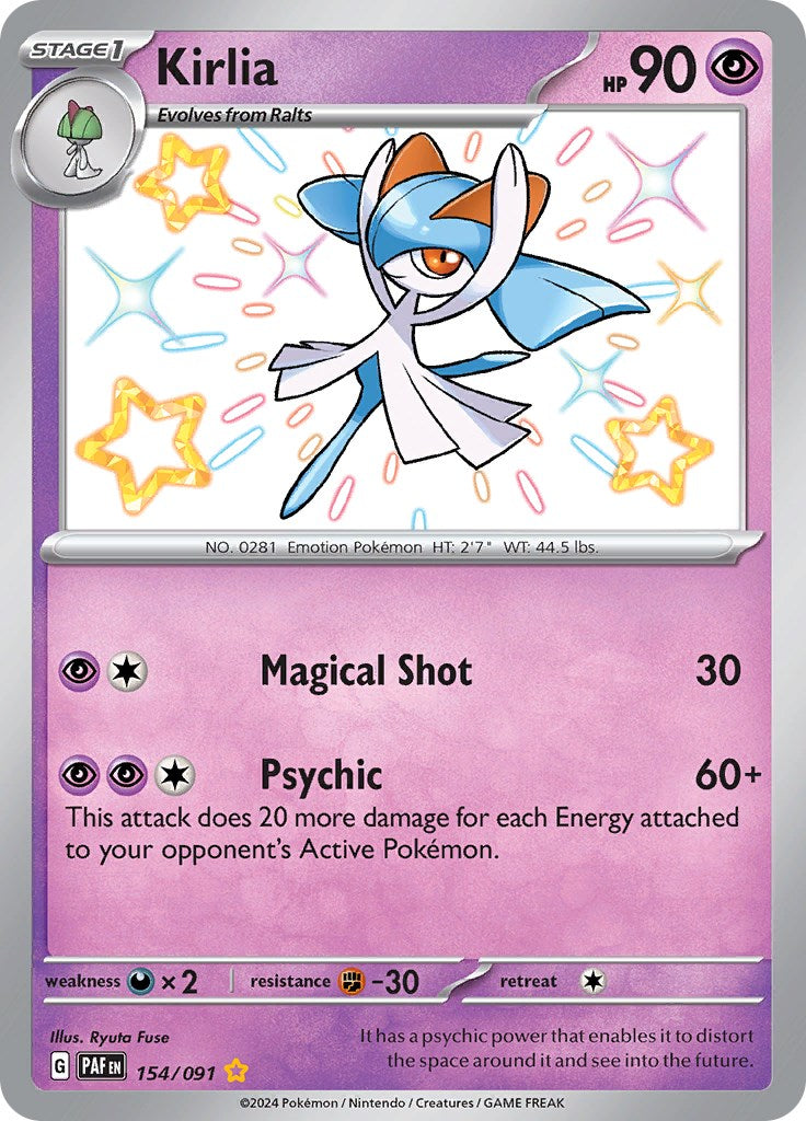 Kirlia (154/091) [Scarlet & Violet: Paldean Fates] | Good Games North