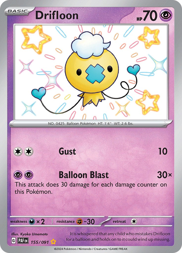 Drifloon (155/091) [Scarlet & Violet: Paldean Fates] | Good Games North
