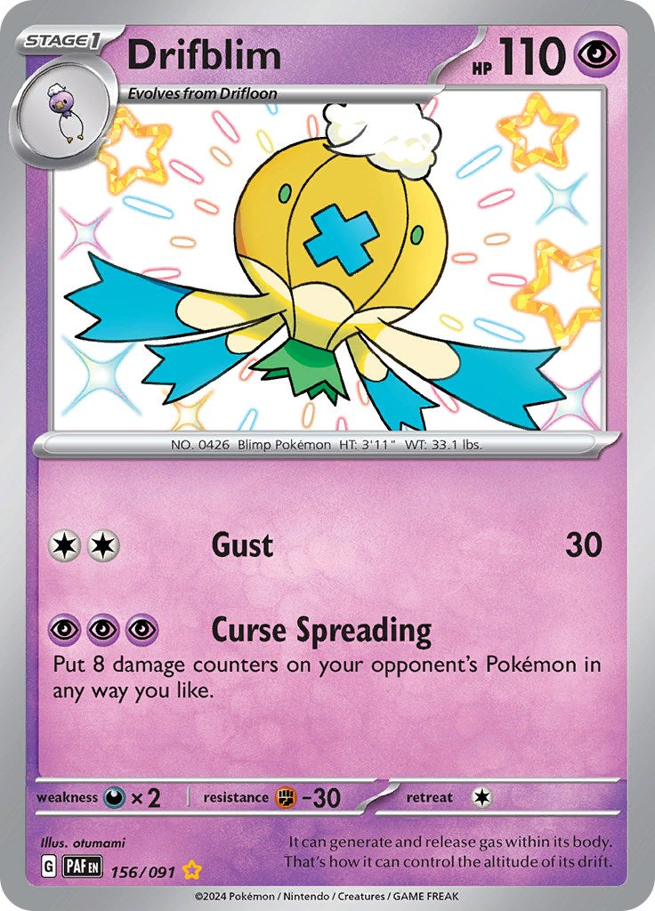 Drifblim (156/091) [Scarlet & Violet: Paldean Fates] | Good Games North