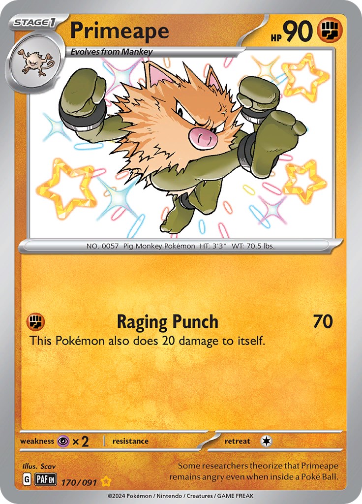 Primeape (170/091) [Scarlet & Violet: Paldean Fates] | Good Games North