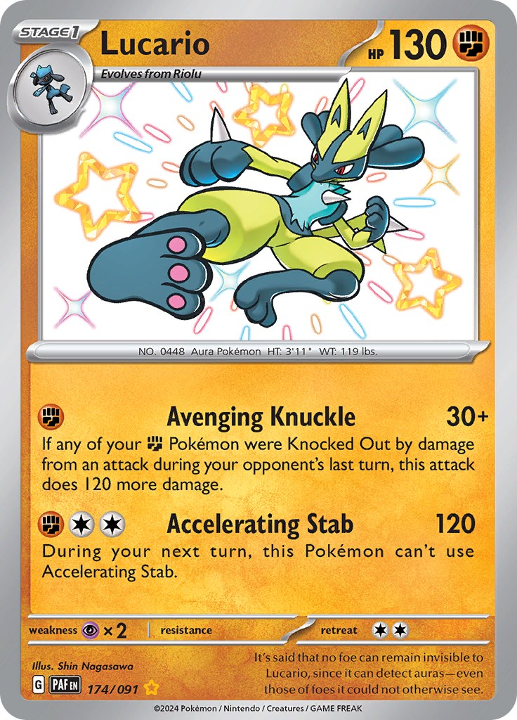 Lucario (174/091) [Scarlet & Violet: Paldean Fates] | Good Games North