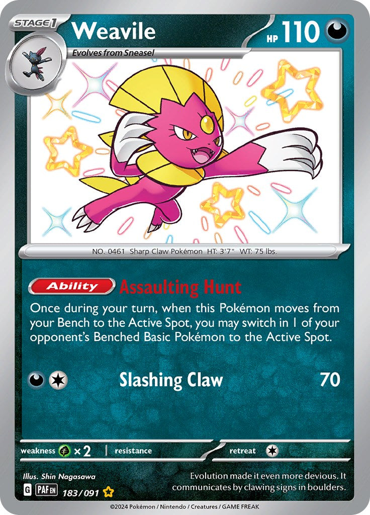 Weavile (183/091) [Scarlet & Violet: Paldean Fates] | Good Games North
