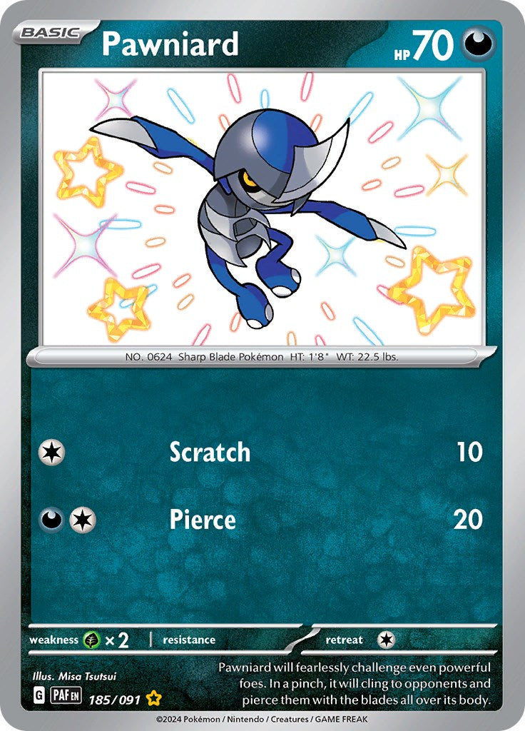 Pawniard (185/091) [Scarlet & Violet: Paldean Fates] | Good Games North