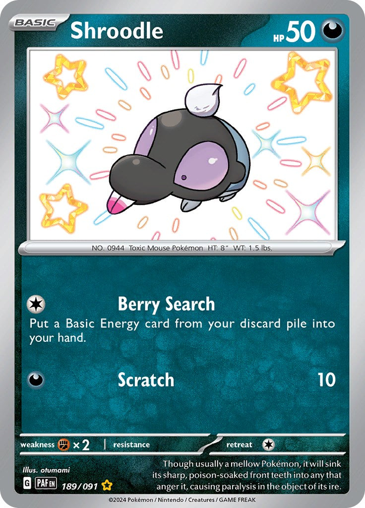 Shroodle (189/091) [Scarlet & Violet: Paldean Fates] | Good Games North