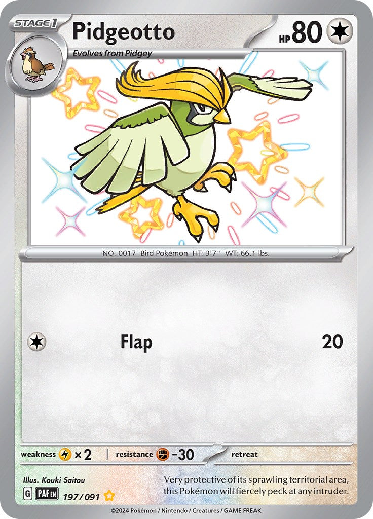 Pidgeotto (197/091) [Scarlet & Violet: Paldean Fates] | Good Games North