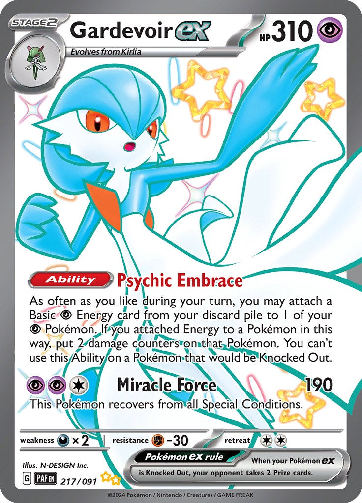 Gardevoir ex (217/091) [Scarlet & Violet: Paldean Fates] | Good Games North