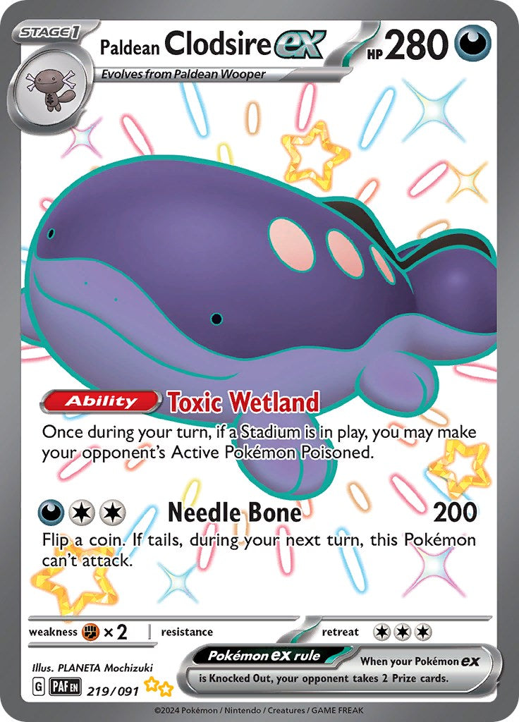Paldean Clodsire ex (219/091) [Scarlet & Violet: Paldean Fates] | Good Games North