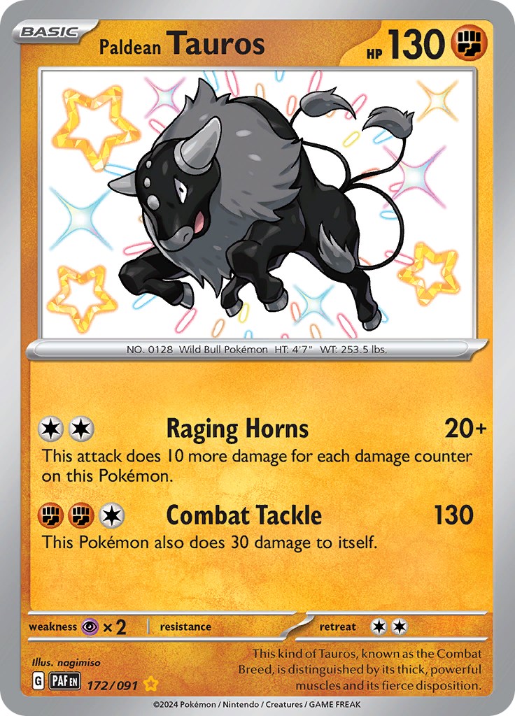 Paldean Tauros (172/091) [Scarlet & Violet: Paldean Fates] | Good Games North