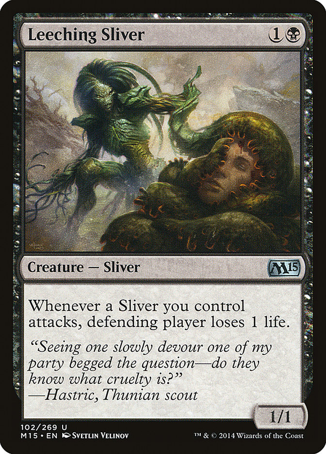 Leeching Sliver (Magic 2015 (M15))  - Foil | Good Games North