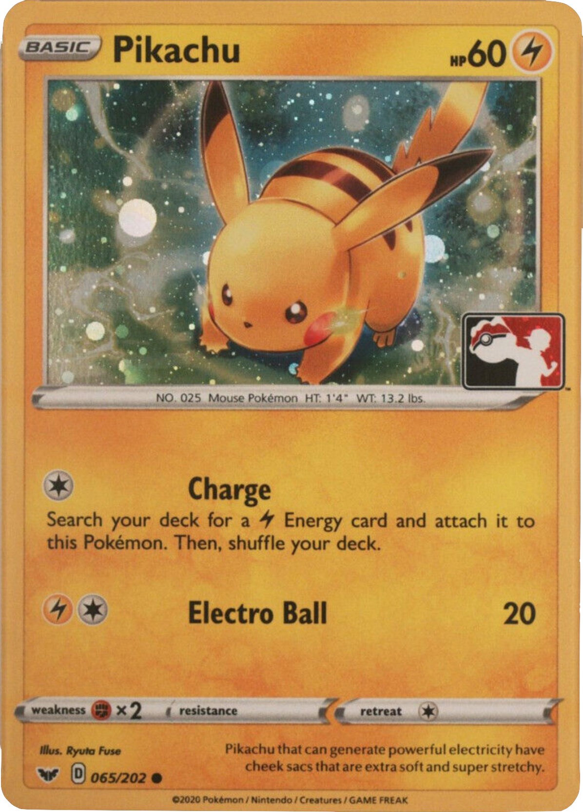 Pikachu (065/202) (Cosmos Holo) [League & Championship Cards] | Good Games North