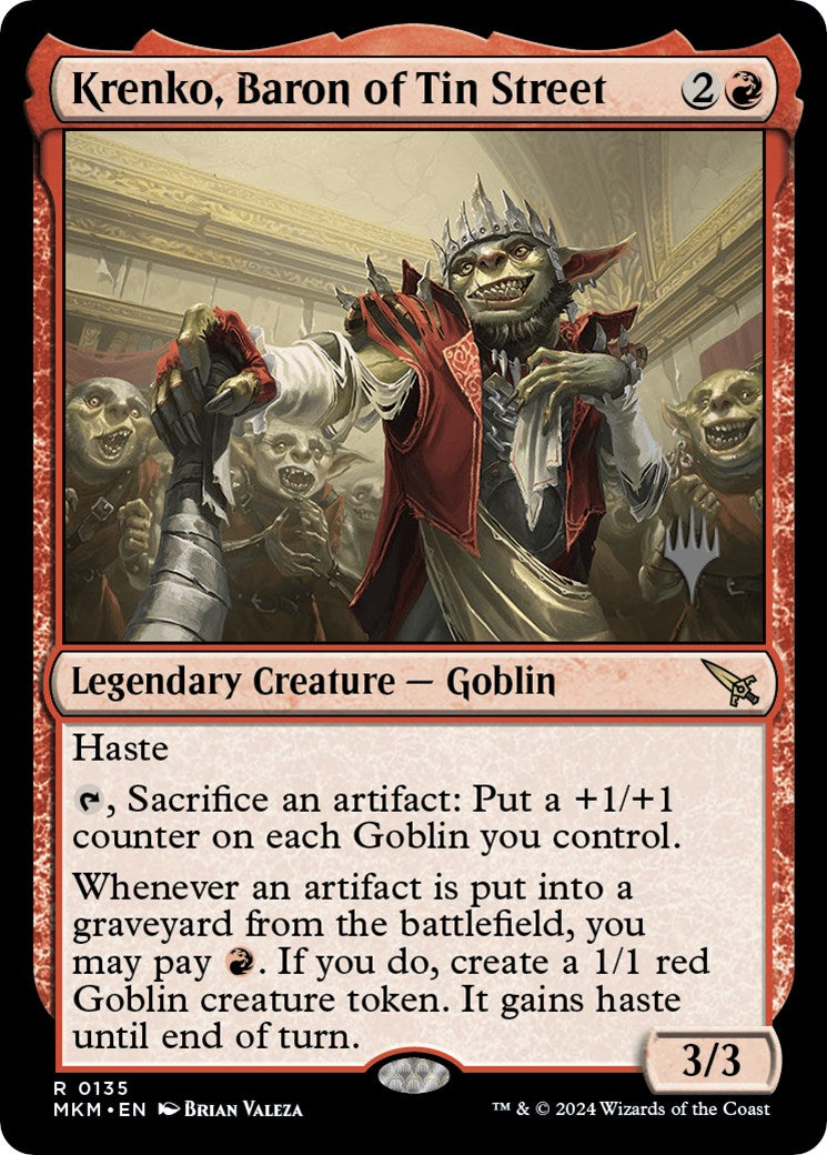 Krenko, Baron of Tin Street (Promo Pack) [Murders at Karlov Manor Promos] | Good Games North