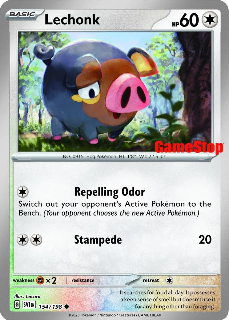 Lechonk (154/198) (GameStop Promo) [Scarlet & Violet: Base Set] | Good Games North