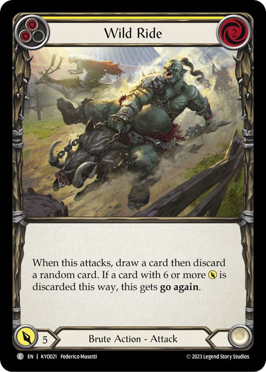 Wild Ride (Yellow) [KYO021] (Heavy Hitters Kayo Blitz Deck) | Good Games North