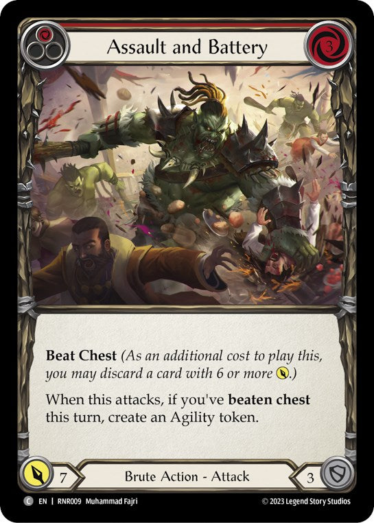 Assault and Battery (Red) [RNR009] (Rhinar Hero Deck) | Good Games North