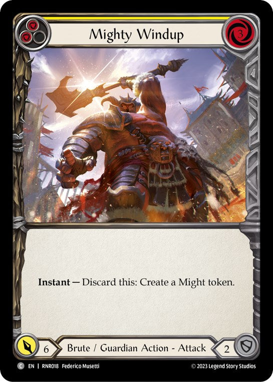 Mighty Windup (Yellow) [RNR018] (Rhinar Hero Deck) | Good Games North