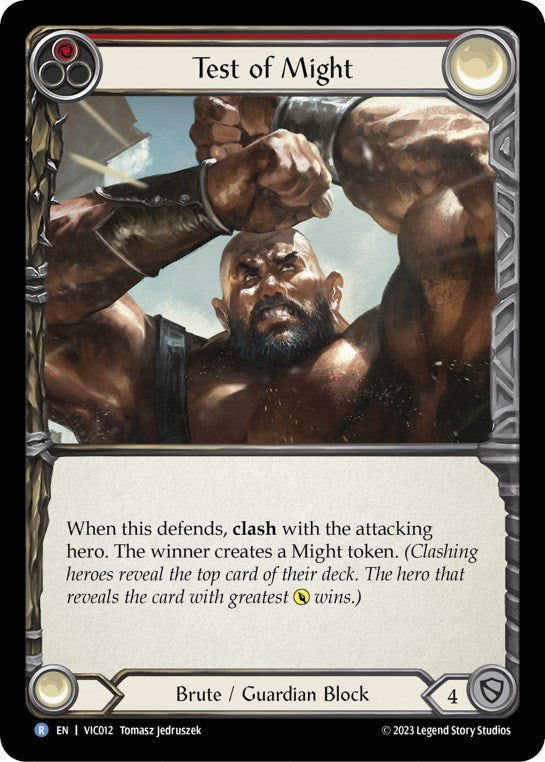 Test of Might (Red) [VIC012] (Heavy Hitters Victor Blitz Deck) | Good Games North
