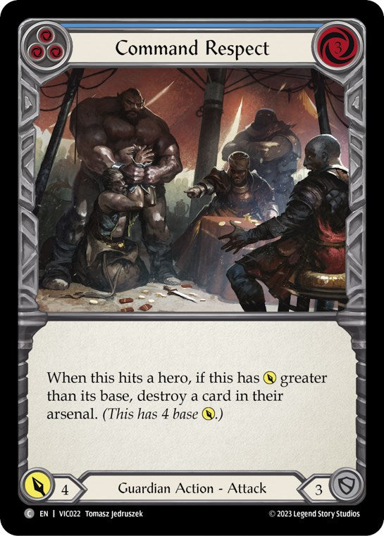 Command Respect (Blue) [VIC022] (Heavy Hitters Victor Blitz Deck) | Good Games North