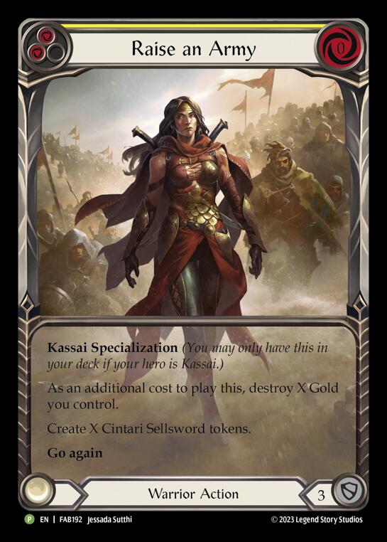 Raise an Army [FAB192] (Promo)  Rainbow Foil | Good Games North