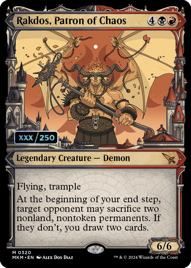 Rakdos, Patron of Chaos (Serialized) [Murders at Karlov Manor] | Good Games North