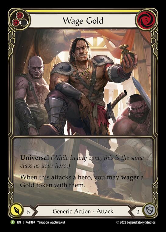 Wage Gold (Yellow) [FAB197] (Promo)  Rainbow Foil | Good Games North