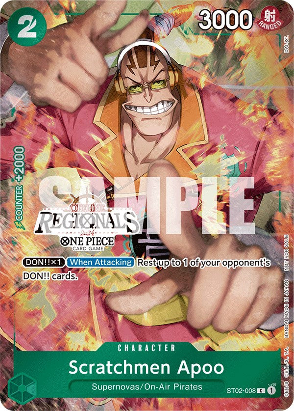 Scratchmen Apoo (Offline Regional 2024) [Participant] [One Piece Promotion Cards] | Good Games North