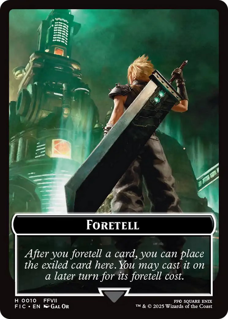 Foretell // Treasure Double-Sided Token [FINAL FANTASY Commander Tokens] | Good Games North