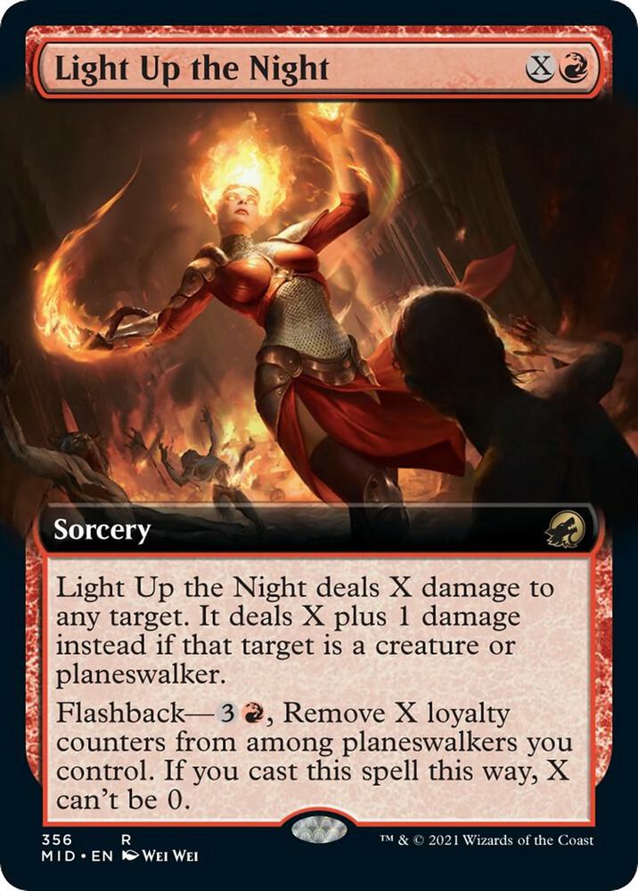 Light Up the Night Extended Art 356/277 (Innistrad: Midnight Hunt)  - Foil | Good Games North