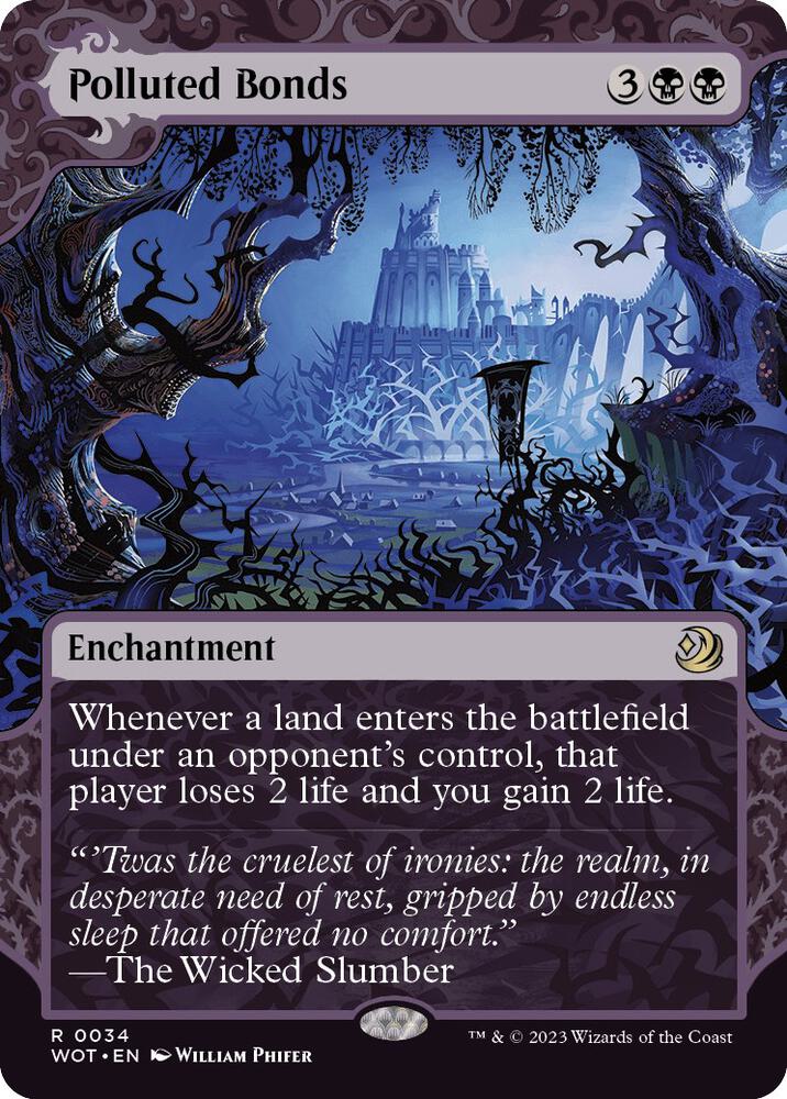 Polluted Bonds 34 (Wilds of Eldraine: Enchanting Tales)  - Showcase Foil | Good Games North