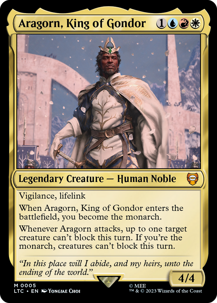 Aragorn, King of Gondor [The Lord of the Rings: Tales of Middle-Earth Commander] | Good Games North