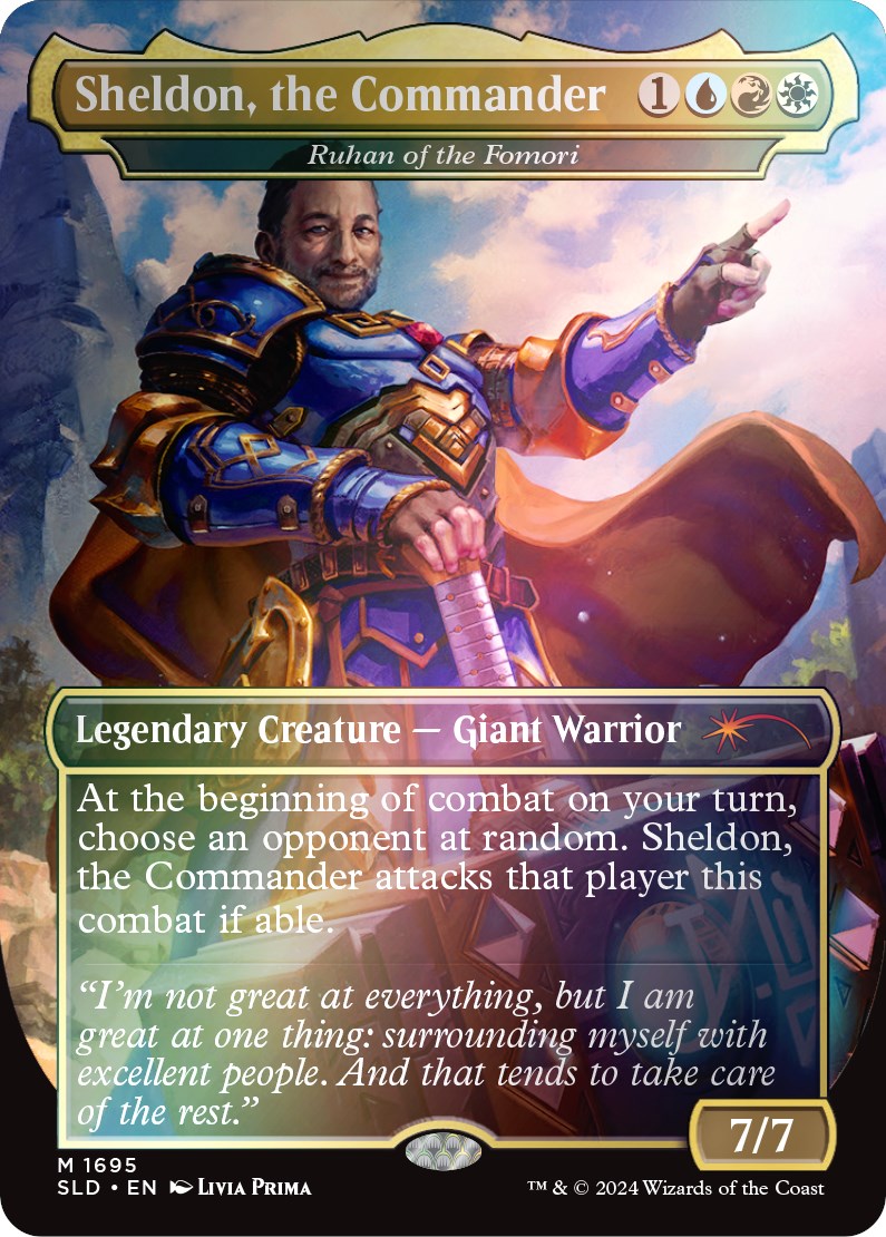 Ruhan of the Fomori - Sheldon, the Commander (Rainbow Foil) [Secret Lair: Sheldon's Spellbook] | Good Games North