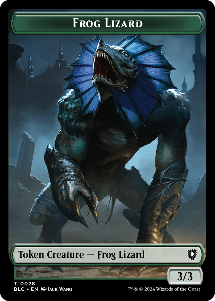 Storm Crow // Frog Lizard Double-Sided Token [Bloomburrow Commander Tokens] | Good Games North