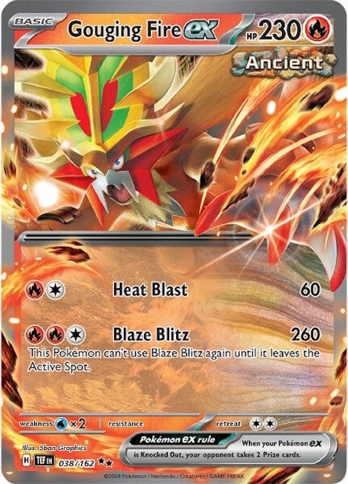 Gouging Fire ex (038/162) [Scarlet & Violet: Temporal Forces] | Good Games North