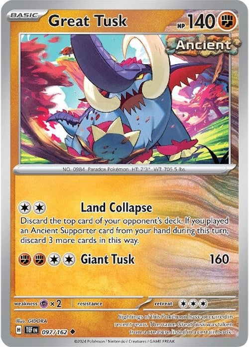 Great Tusk (097/162) [Scarlet & Violet: Temporal Forces] | Good Games North