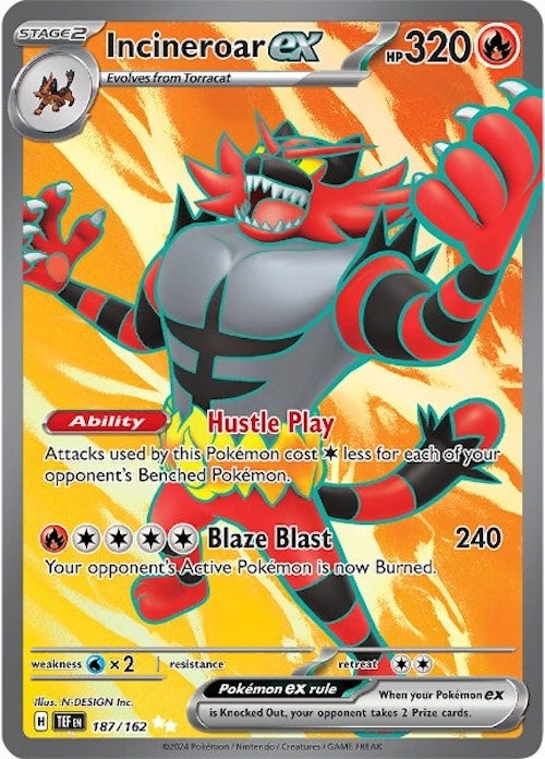 Incineroar ex (187/162) [Scarlet & Violet: Temporal Forces] | Good Games North