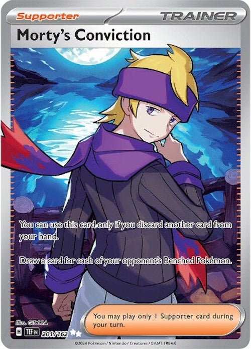 Morty's Conviction (201/162) [Scarlet & Violet: Temporal Forces] | Good Games North