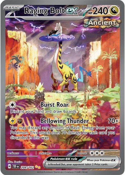 Raging Bolt ex (208/162) [Scarlet & Violet: Temporal Forces] | Good Games North