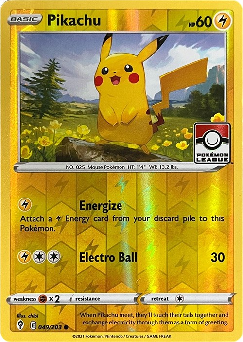 Pikachu (049/203) (2023 2024 League Promo) [League & Championship Cards] | Good Games North