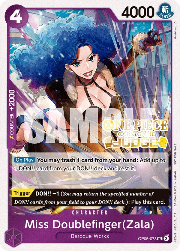 Miss Doublefinger(Zala) (Judge Pack Vol. 3) [One Piece Promotion Cards] | Good Games North