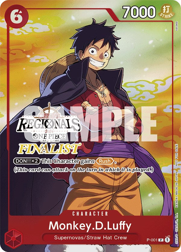 Monkey.D.Luffy (Offline Regional 2024 Vol. 2) [Finalist] [One Piece Promotion Cards] | Good Games North