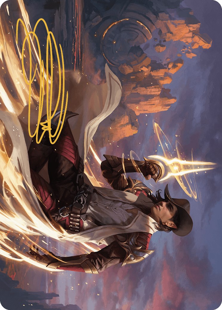 Kellan, the Kid Art Card (Gold-Stamped Signature) [Outlaws of Thunder Junction Art Series] | Good Games North