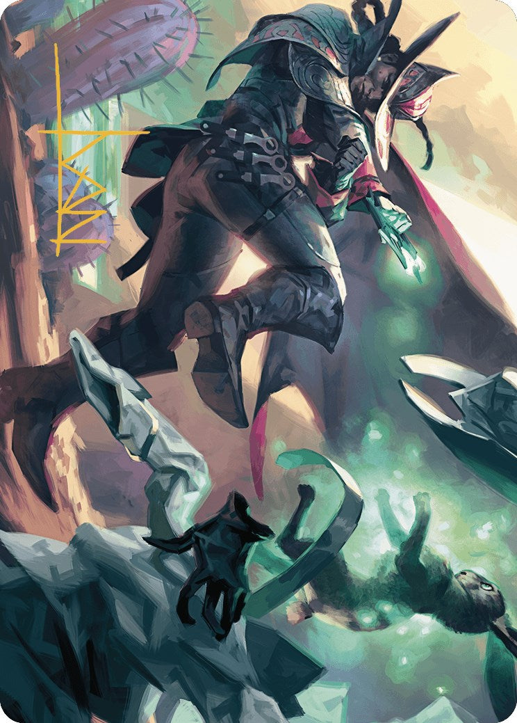 Metamorphic Blast Art Card (Gold-Stamped Signature) [Outlaws of Thunder Junction Art Series] | Good Games North