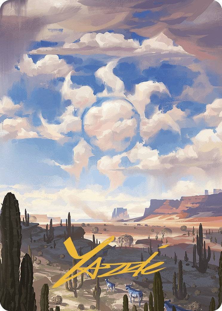 Plains Art Card (Gold-Stamped Signature) [Outlaws of Thunder Junction Art Series] | Good Games North