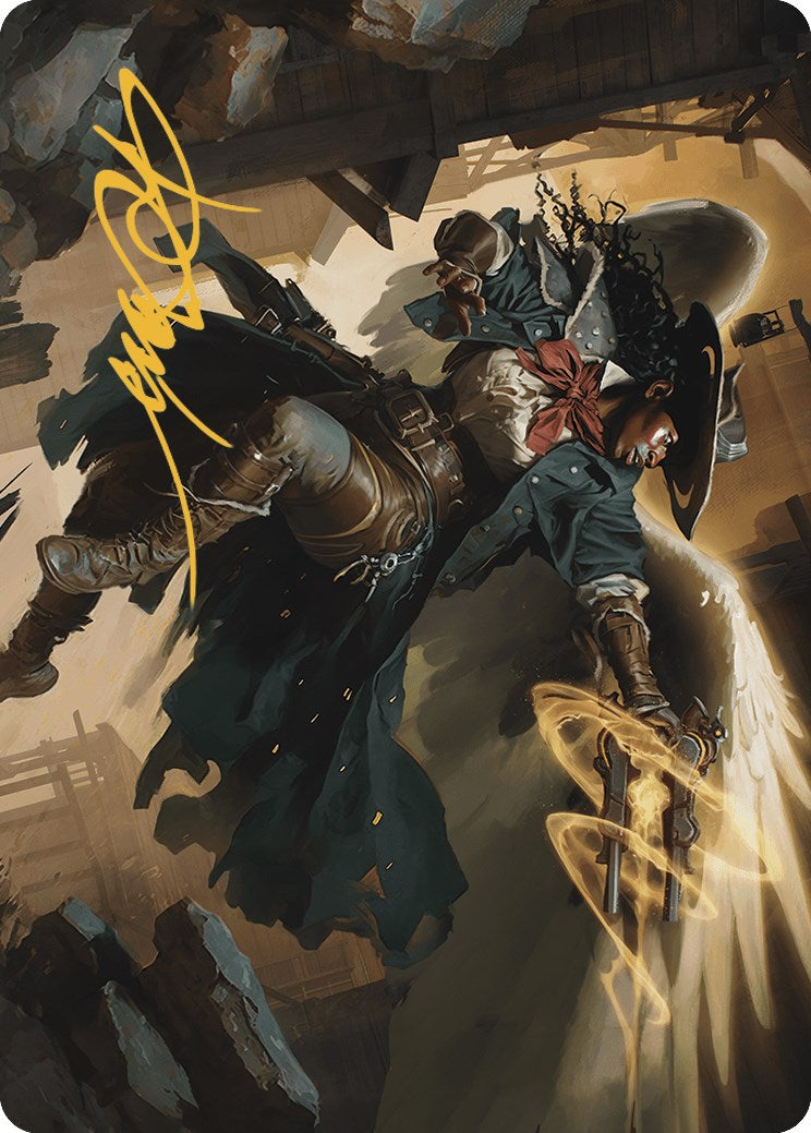 Archangel of Tithes Art Card (Gold-Stamped Signature) [Outlaws of Thunder Junction Art Series] | Good Games North