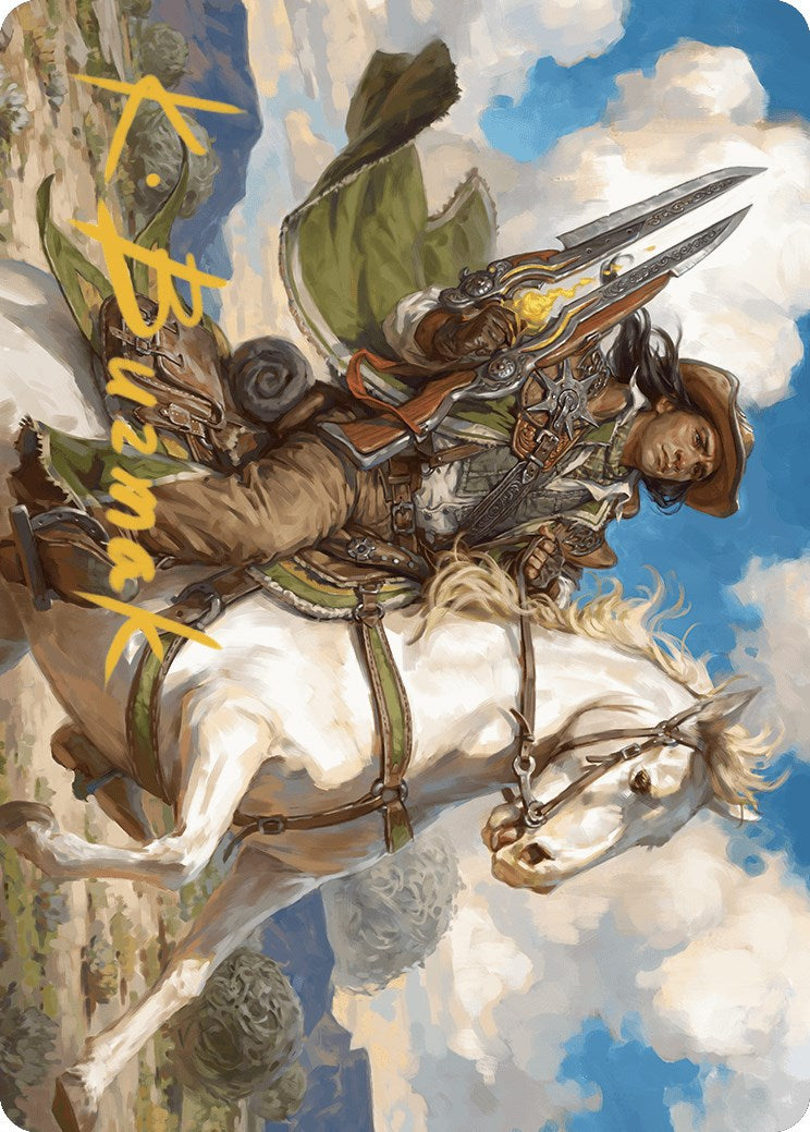 Wylie Duke, Atiin Hero Art Card (Gold-Stamped Signature) [Outlaws of Thunder Junction Art Series] | Good Games North