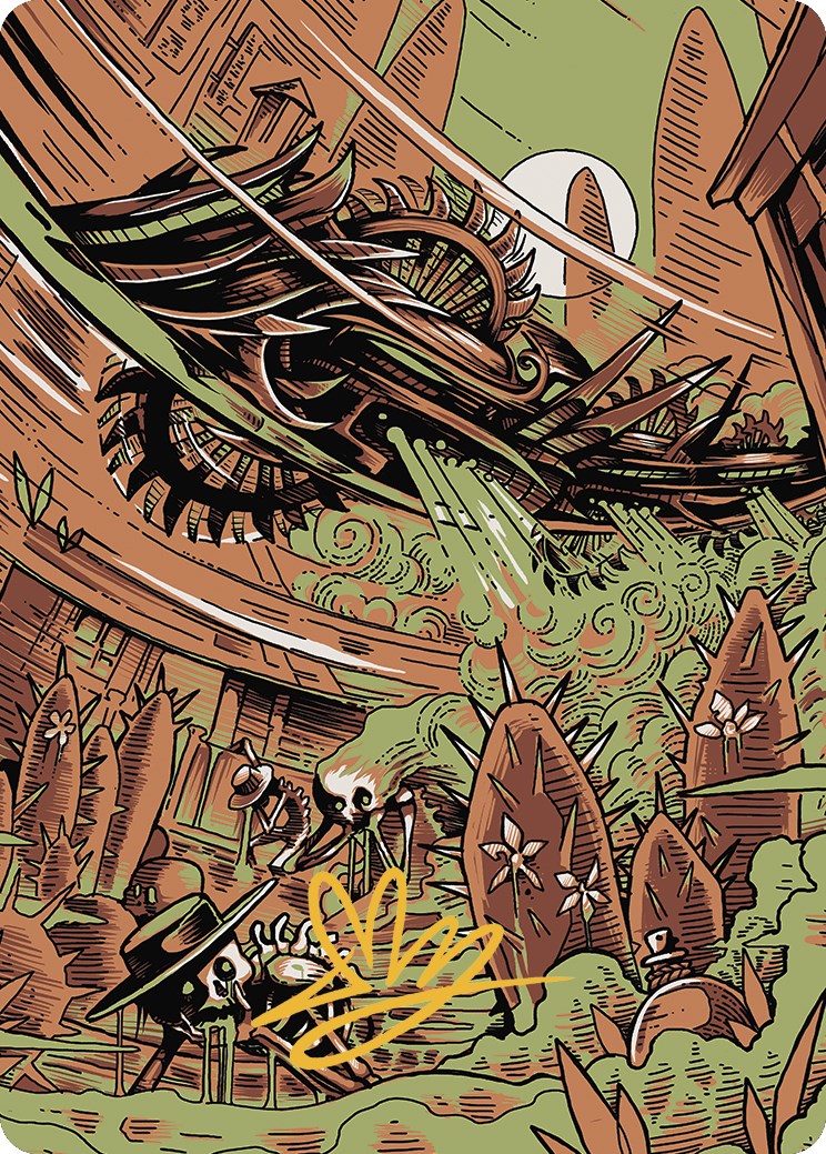 Contagion Engine Art Card (Gold-Stamped Signature) [Outlaws of Thunder Junction Art Series] | Good Games North